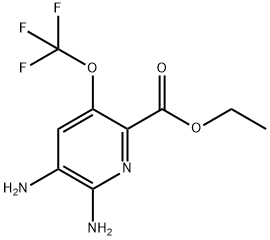 Ethyl 2,3-diamino-5-(trifluoromethoxy)pyridine-6-carboxylate Structural