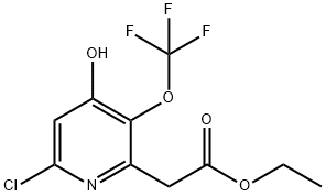 Ethyl 6-chloro-4-hydroxy-3-(trifluoromethoxy)pyridine-2-acetate Structural