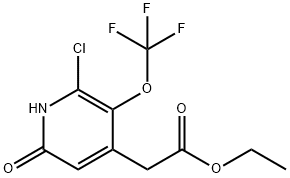 Ethyl 2-chloro-6-hydroxy-3-(trifluoromethoxy)pyridine-4-acetate Structural