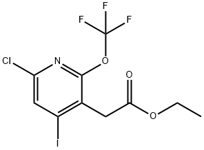 Ethyl 6-chloro-4-iodo-2-(trifluoromethoxy)pyridine-3-acetate Structural
