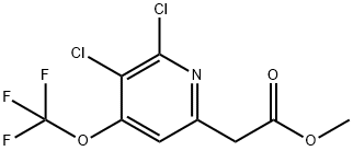 Methyl 2,3-dichloro-4-(trifluoromethoxy)pyridine-6-acetate Structural
