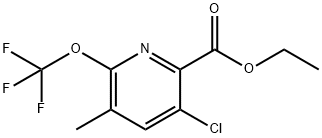 Ethyl 3-chloro-5-methyl-6-(trifluoromethoxy)pyridine-2-carboxylate Structural