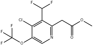 Methyl 4-chloro-3-(difluoromethyl)-5-(trifluoromethoxy)pyridine-2-acetate Structural