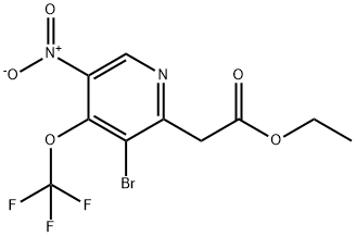 Ethyl 3-bromo-5-nitro-4-(trifluoromethoxy)pyridine-2-acetate Structural