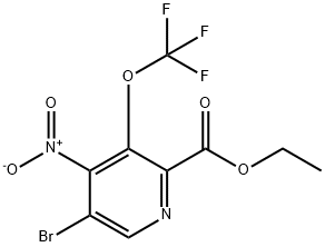Ethyl 5-bromo-4-nitro-3-(trifluoromethoxy)pyridine-2-carboxylate Structural