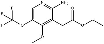 Ethyl 2-amino-4-methoxy-5-(trifluoromethoxy)pyridine-3-acetate Structural