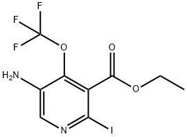Ethyl 5-amino-2-iodo-4-(trifluoromethoxy)pyridine-3-carboxylate Structural