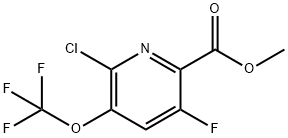 Methyl 2-chloro-5-fluoro-3-(trifluoromethoxy)pyridine-6-carboxylate Structural