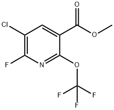 Methyl 3-chloro-2-fluoro-6-(trifluoromethoxy)pyridine-5-carboxylate Structural