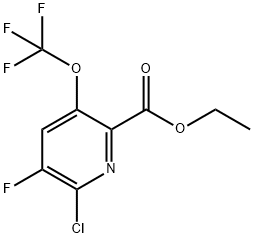 Ethyl 2-chloro-3-fluoro-5-(trifluoromethoxy)pyridine-6-carboxylate Structural