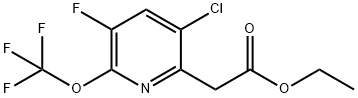 Ethyl 3-chloro-5-fluoro-6-(trifluoromethoxy)pyridine-2-acetate Structural