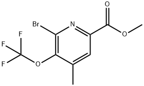 Methyl 2-bromo-4-methyl-3-(trifluoromethoxy)pyridine-6-carboxylate Structural
