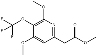 Methyl 2,4-dimethoxy-3-(trifluoromethoxy)pyridine-6-acetate Structural