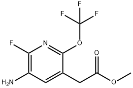 Methyl 3-amino-2-fluoro-6-(trifluoromethoxy)pyridine-5-acetate Structural