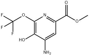 Methyl 4-amino-3-hydroxy-2-(trifluoromethoxy)pyridine-6-carboxylate Structural