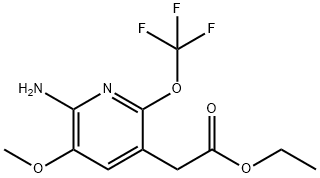 Ethyl 2-amino-3-methoxy-6-(trifluoromethoxy)pyridine-5-acetate Structural