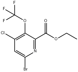 Ethyl 6-bromo-4-chloro-3-(trifluoromethoxy)pyridine-2-carboxylate Structural