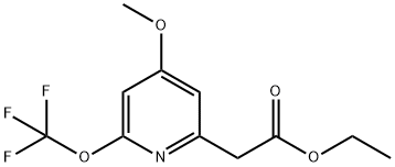 Ethyl 4-methoxy-2-(trifluoromethoxy)pyridine-6-acetate Structural