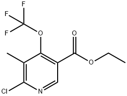 Ethyl 2-chloro-3-methyl-4-(trifluoromethoxy)pyridine-5-carboxylate Structural