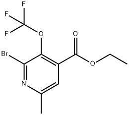 Ethyl 2-bromo-6-methyl-3-(trifluoromethoxy)pyridine-4-carboxylate Structural