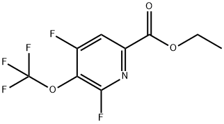 Ethyl 2,4-difluoro-3-(trifluoromethoxy)pyridine-6-carboxylate Structural