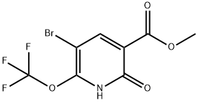 Methyl 3-bromo-6-hydroxy-2-(trifluoromethoxy)pyridine-5-carboxylate Structural