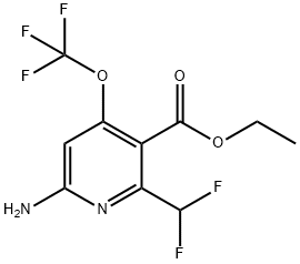 Ethyl 6-amino-2-(difluoromethyl)-4-(trifluoromethoxy)pyridine-3-carboxylate Structural