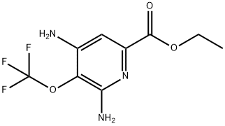 Ethyl 2,4-diamino-3-(trifluoromethoxy)pyridine-6-carboxylate Structural