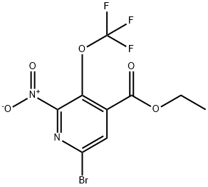 Ethyl 6-bromo-2-nitro-3-(trifluoromethoxy)pyridine-4-carboxylate Structural