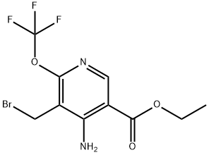 Ethyl 4-amino-3-(bromomethyl)-2-(trifluoromethoxy)pyridine-5-carboxylate Structural