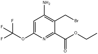 Ethyl 4-amino-3-(bromomethyl)-6-(trifluoromethoxy)pyridine-2-carboxylate Structural