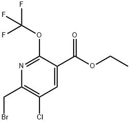 Ethyl 2-(bromomethyl)-3-chloro-6-(trifluoromethoxy)pyridine-5-carboxylate Structural