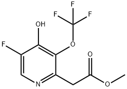 Methyl 5-fluoro-4-hydroxy-3-(trifluoromethoxy)pyridine-2-acetate Structural