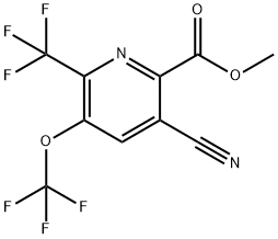 Methyl 3-cyano-5-(trifluoromethoxy)-6-(trifluoromethyl)pyridine-2-carboxylate Structural