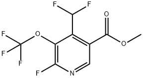 Methyl 4-(difluoromethyl)-2-fluoro-3-(trifluoromethoxy)pyridine-5-carboxylate Structural