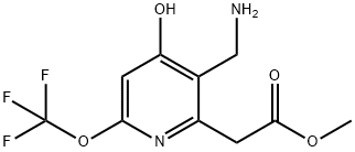 Methyl 3-(aminomethyl)-4-hydroxy-6-(trifluoromethoxy)pyridine-2-acetate Structural