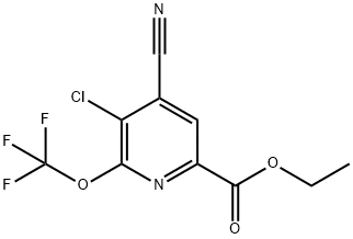 Ethyl 3-chloro-4-cyano-2-(trifluoromethoxy)pyridine-6-carboxylate Structural