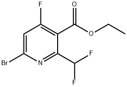 Ethyl 6-bromo-2-(difluoromethyl)-4-fluoropyridine-3-carboxylate Structural