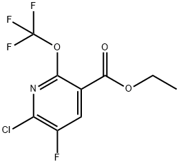 Ethyl 2-chloro-3-fluoro-6-(trifluoromethoxy)pyridine-5-carboxylate Structural