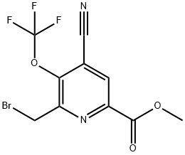 Methyl 2-(bromomethyl)-4-cyano-3-(trifluoromethoxy)pyridine-6-carboxylate Structural