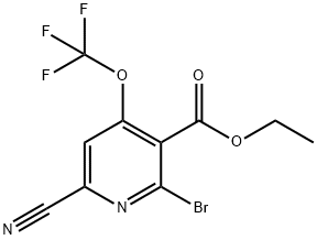 Ethyl 2-bromo-6-cyano-4-(trifluoromethoxy)pyridine-3-carboxylate Structural