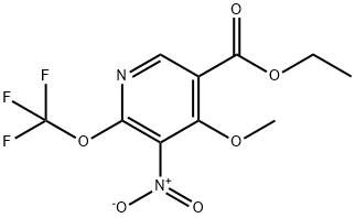 Ethyl 4-methoxy-3-nitro-2-(trifluoromethoxy)pyridine-5-carboxylate Structural