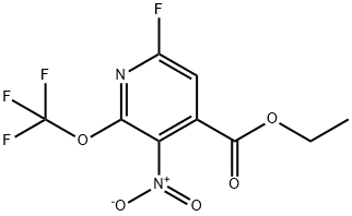 Ethyl 6-fluoro-3-nitro-2-(trifluoromethoxy)pyridine-4-carboxylate Structural