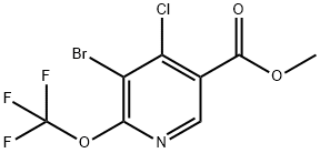 Methyl 3-bromo-4-chloro-2-(trifluoromethoxy)pyridine-5-carboxylate Structural