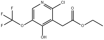 Ethyl 2-chloro-4-hydroxy-5-(trifluoromethoxy)pyridine-3-acetate Structural