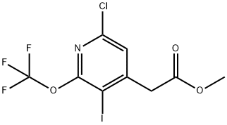 Methyl 6-chloro-3-iodo-2-(trifluoromethoxy)pyridine-4-acetate Structural