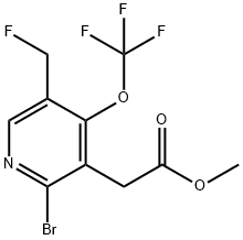 Methyl 2-bromo-5-(fluoromethyl)-4-(trifluoromethoxy)pyridine-3-acetate Structural