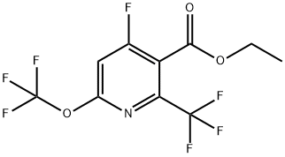 Ethyl 4-fluoro-6-(trifluoromethoxy)-2-(trifluoromethyl)pyridine-3-carboxylate Structural