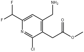 Methyl 4-(aminomethyl)-2-chloro-6-(difluoromethyl)pyridine-3-acetate Structural