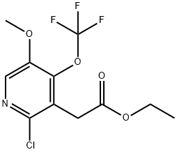 Ethyl 2-chloro-5-methoxy-4-(trifluoromethoxy)pyridine-3-acetate Structural